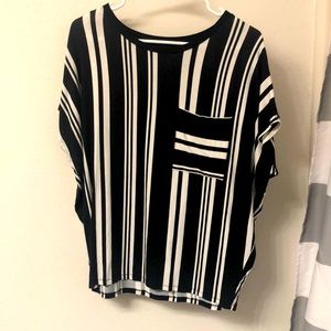 F&F Brand Black and White Stripped Shirt